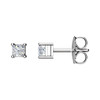 14 Karat White Gold 0.10 Carat Natural Diamond Stud Earrings