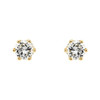 14 Karat Yellow Gold 0.75 CT Natural Diamond Stud Earrings