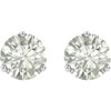 Created Moissanite Earrings in 14 Karat White Gold 8 mm Round Forever One Moissanite Earrings