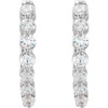 Shop 14 Karat White Gold 0.50 Carat Diamond Hoop Earrings