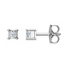 Platinum 0.10 Carat Natural Diamond Earrings