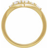 Yellow Gold Ring 14 Karat 0.50 Carat Lab Grown Diamond V Ring