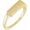 Yellow Gold Ring 14 Karat .04 Carat Single Cut Natural Diamond Ring