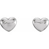 Sterling Silver .02.00 Carat Diamond Heart Earrings
