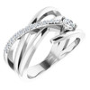 Platinum 0.33 Carat Diamond Freeform Ring