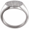 Platinum 0.25 Carat Diamond Pave Ring Size 5