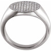 Platinum 0.25 Carat Diamond Pave Ring Size 4