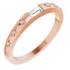 Rose Gold 14 Karat 0.15 Carat Diamond Stackable Ring