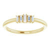 Yellow Gold Ring 14 Karat 0.37 Carat Diamond Stackable Ring