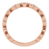 Rose Gold 14 Karat 0.33 Carat Diamond Stackable Heart Ring