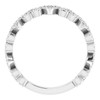 White Gold Ring 14 Karat 0.33 Carat Diamond Stackable Heart Ring