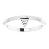 14 Karat White Gold .06 CT Diamond Stackable Ring