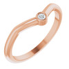 14 Karat Rose Gold .03 Carat  Diamond Stackable Ring