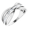 White Gold Ring 14 Karat 1 0.17 Carat Diamond Negative Space Ring