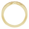 14 Karat Yellow Gold 1 0.16 Carat Diamond Negative Space Ring