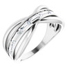 Platinum 1 0.16 Carat Diamond Negative Space Ring