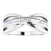Platinum 1 0.16 Carat Diamond Negative Space Ring