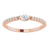 14 Karat Rose Gold 0.25 CDiamond Stackable Ring | AfricaGems