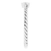 Sterling Silver 0.16 Carat Diamond Bezel Set Rope Ring