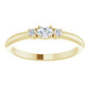 14 Karat Yellow Gold 0.20 Carat Diamond Stacklable Ring