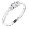 14 Karat White Gold 0.20 Carat Diamond Stacklable Ring