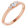 14 Karat Rose Gold 0.20 Carat Diamond Stacklable Ring