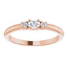 14 Karat Rose Gold 0.20 Carat Diamond Stacklable Ring