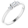 Platinum 0.33 Carat Diamond Stacklable Ring