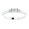 14 Karat White Gold 0.33 Carat Diamond Stacklable Ring