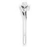 14 Karat White Gold 0.25 Carat Diamond 3 Stone Bypass Ring
