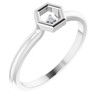 Platinum .0075 Carat Natural Diamond Honeycomb Ring