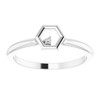 Platinum .0075 Carat Natural Diamond Honeycomb Ring