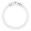 Platinum .06 Carat Diamond Seashell Ring