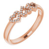 Rose Gold 14 Karat .08 Carat Diamond Heart Ring
