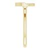 14 Karat Yellow Gold .03 Carat Diamond Stackable Geometric Ring