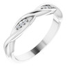 Platinum .02 Carat Diamond Stackable isted Ring