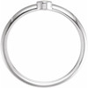 Platinum 0.33 Carat Rose Cut Natural Diamond Stackable Ring