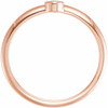 14 Karat Rose Gold .06 CT Rose Cut Natural Diamond Stackable Ring