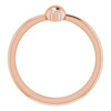 14 Karat Rose Gold .03 Carat Diamond Stackable Bead Ring