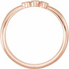 14 Karat Rose Gold .06 Carat Rose Cut Natural Diamond Stackable Ring