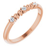 14 Karat Rose Gold 0.10 Carat Diamond Bead Ring