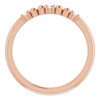 14 Karat Rose Gold 0.10 Carat Diamond Bead Ring