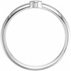14 Karat White Gold .03 Carat Rose Cut Natural Diamond Stackable Ring