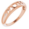 Rose Gold 14 Karat .015 Carat Diamond Moon Phase Ring