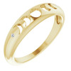 Yellow Gold Ring 14 Karat .015 Carat Diamond Moon Phase Ring