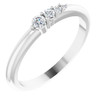 Platinum 0.10 Carat Natural Diamond Graduated Stackable Ring