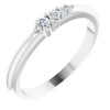 Sterling Silver 0.10 Carat Natural Diamond Graduated Stackable Ring