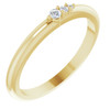 14 Karat Yellow Gold .05 Carat Diamond Graduated Stackable Ring