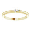 14 Karat Yellow Gold .05 Carat Diamond Graduated Stackable Ring