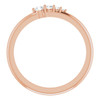 14 Karat Rose Gold 0.10 Carat Natural Diamond Graduated Stackable Ring